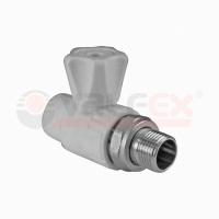 Кран шаровой для радиатора прямой 25х3/4" (50/10) (Valfex) СЕРЫЙ